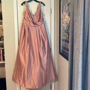David’s Bridal ballet pink bridesmaid dress